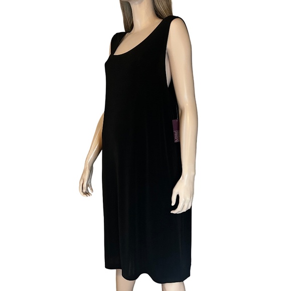 Caribe Shift Dress Jersey Knit Sleeveless Midi Timeless Pullover Made in USA - Picture 3 of 14